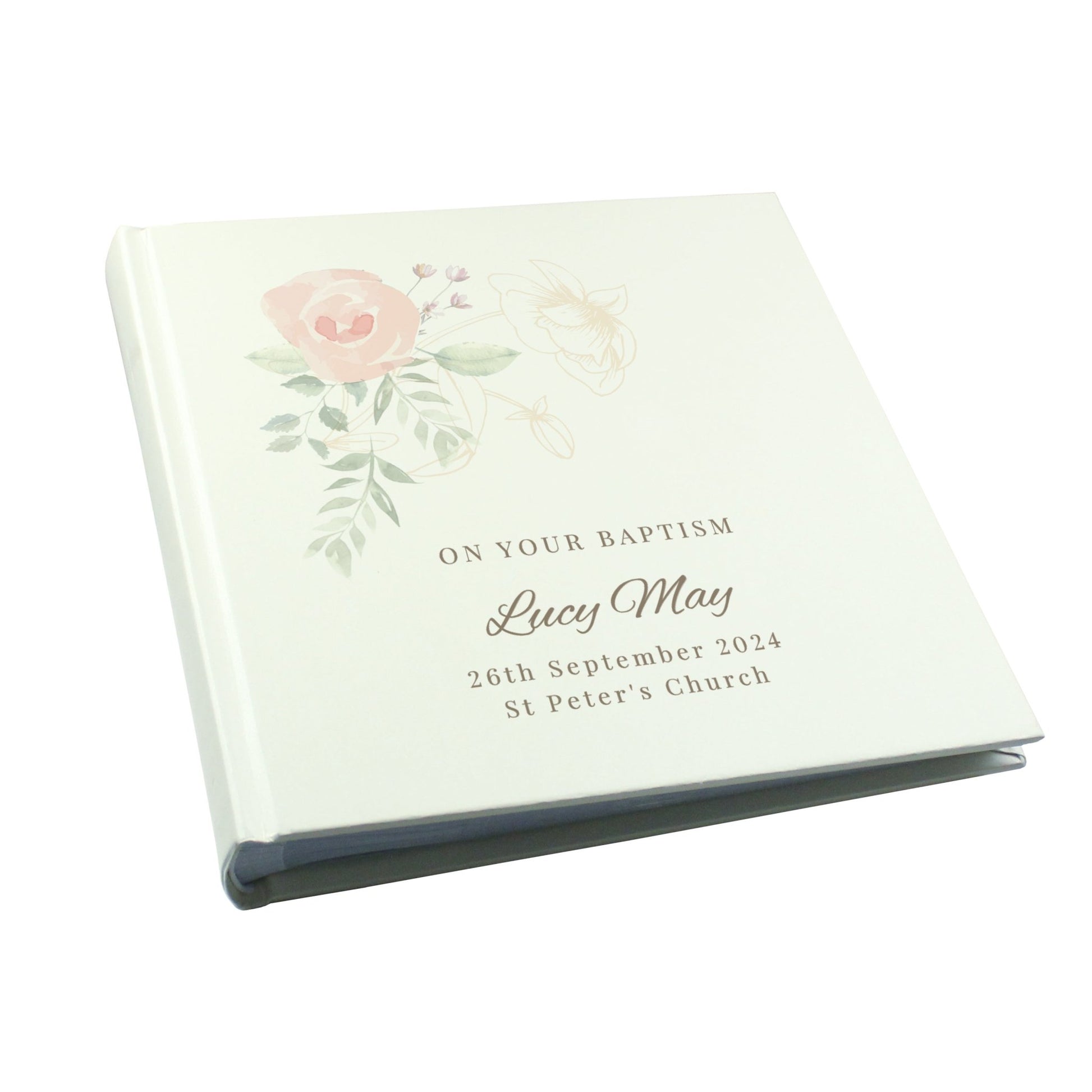 Personalised Floral Square Photo Album | Inspired Creative Gifts | UK Supplier