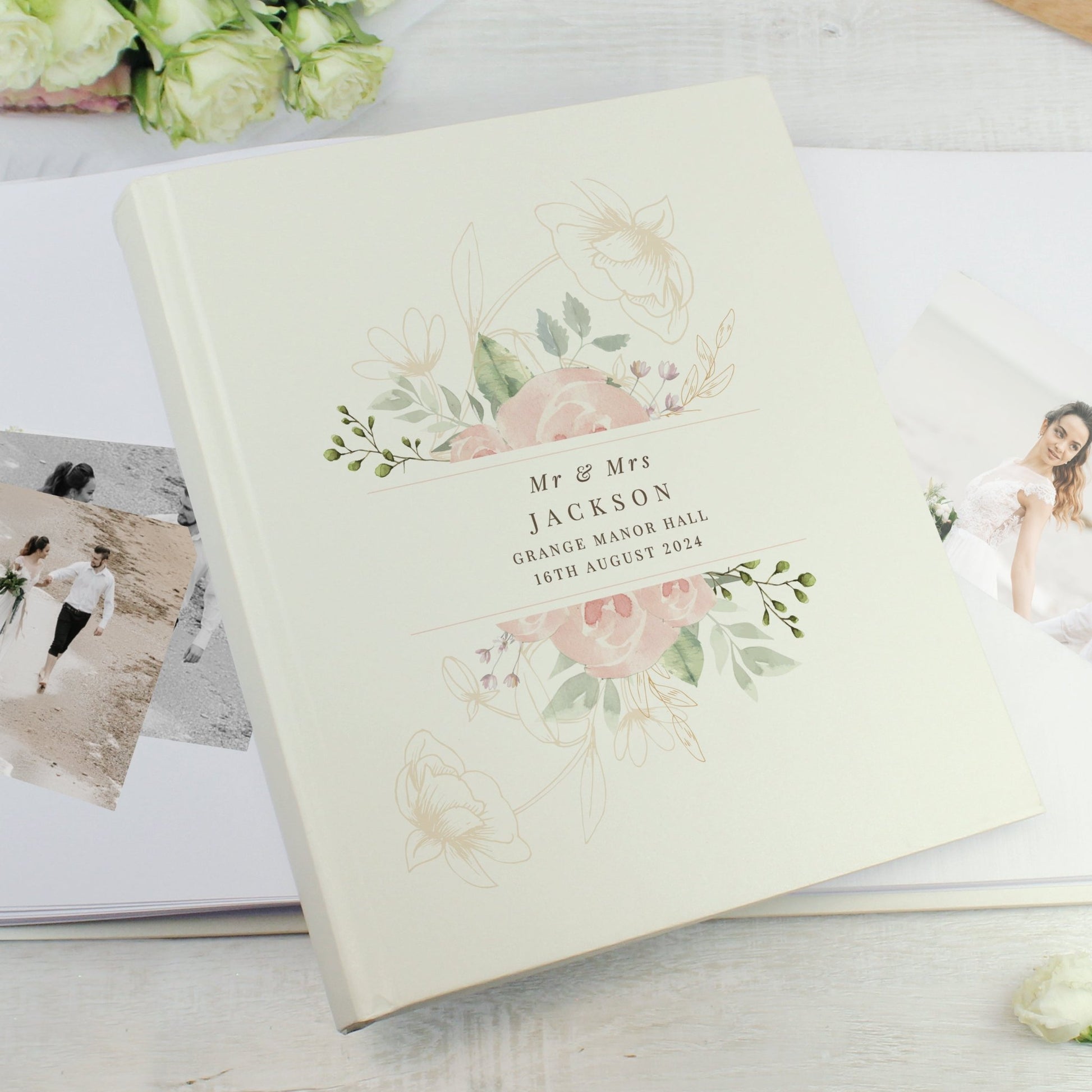 Personalised Floral Traditional Photo Album | Inspired Creative Gifts | UK Supplier