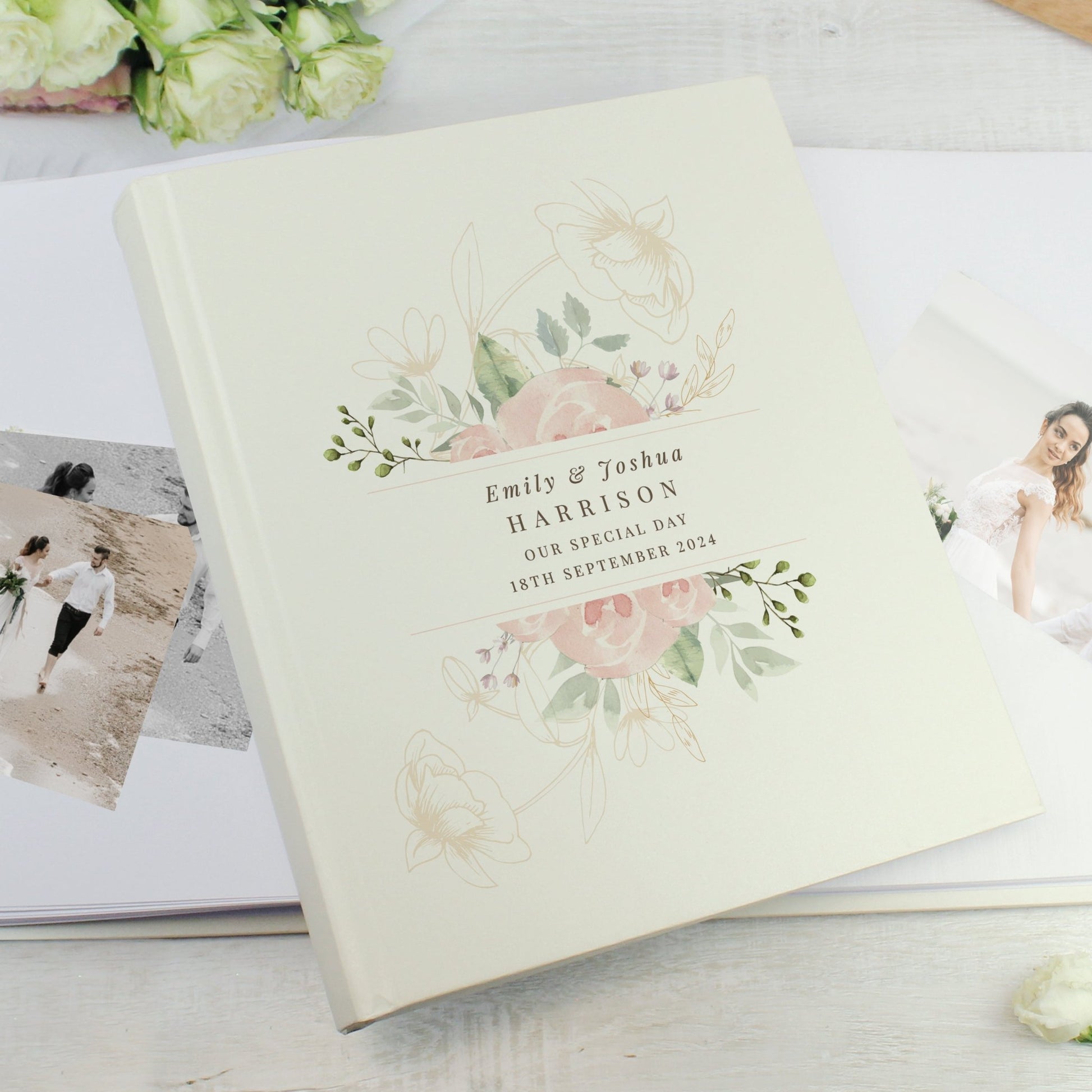 Personalised Floral Traditional Photo Album | Inspired Creative Gifts | UK Supplier