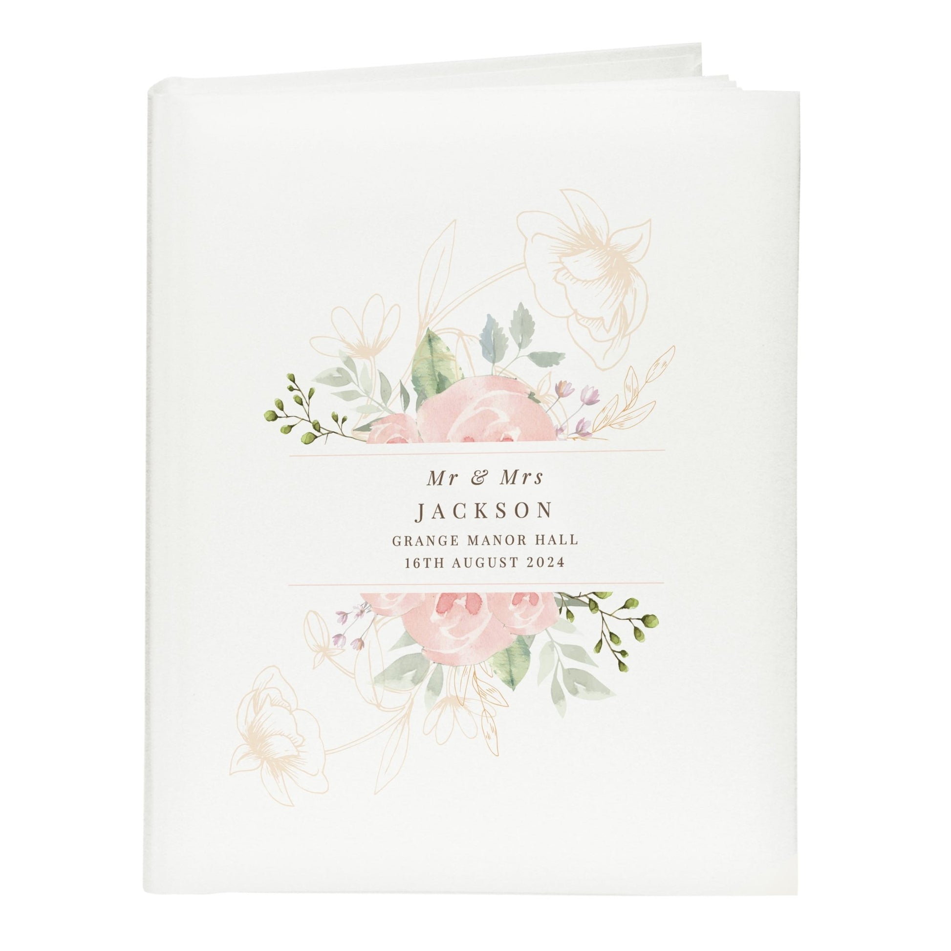 Personalised Floral Traditional Photo Album | Inspired Creative Gifts | UK Supplier