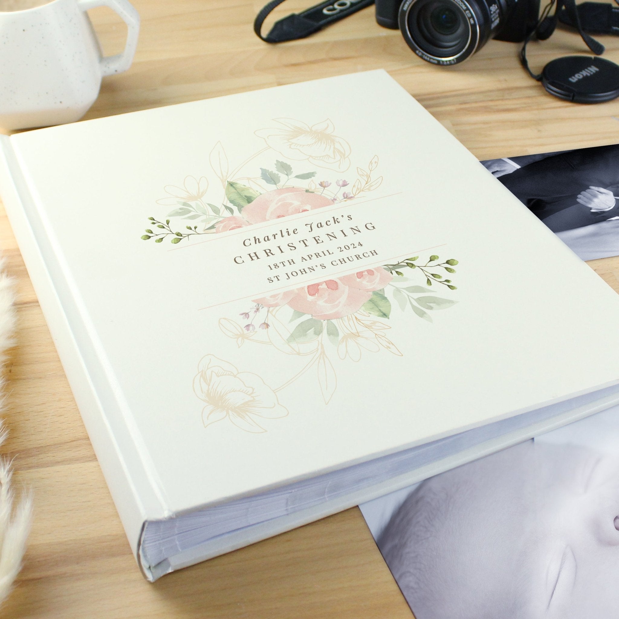 Personalised Floral Traditional Photo Album | Inspired Creative Gifts | UK Supplier
