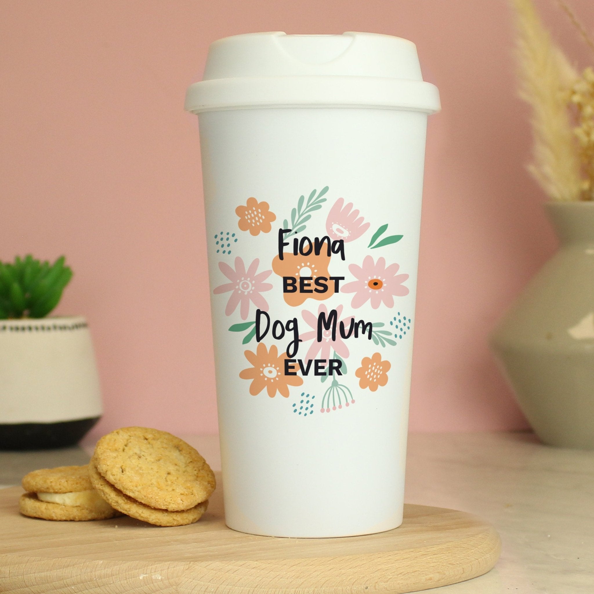 Personalised Floral Travel Mug | Inspired Creative Gifts | UK Supplier