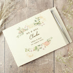 Personalised Floral Watercolour Hardback Guest Book & Pen | Inspired Creative Gifts | UK Supplier