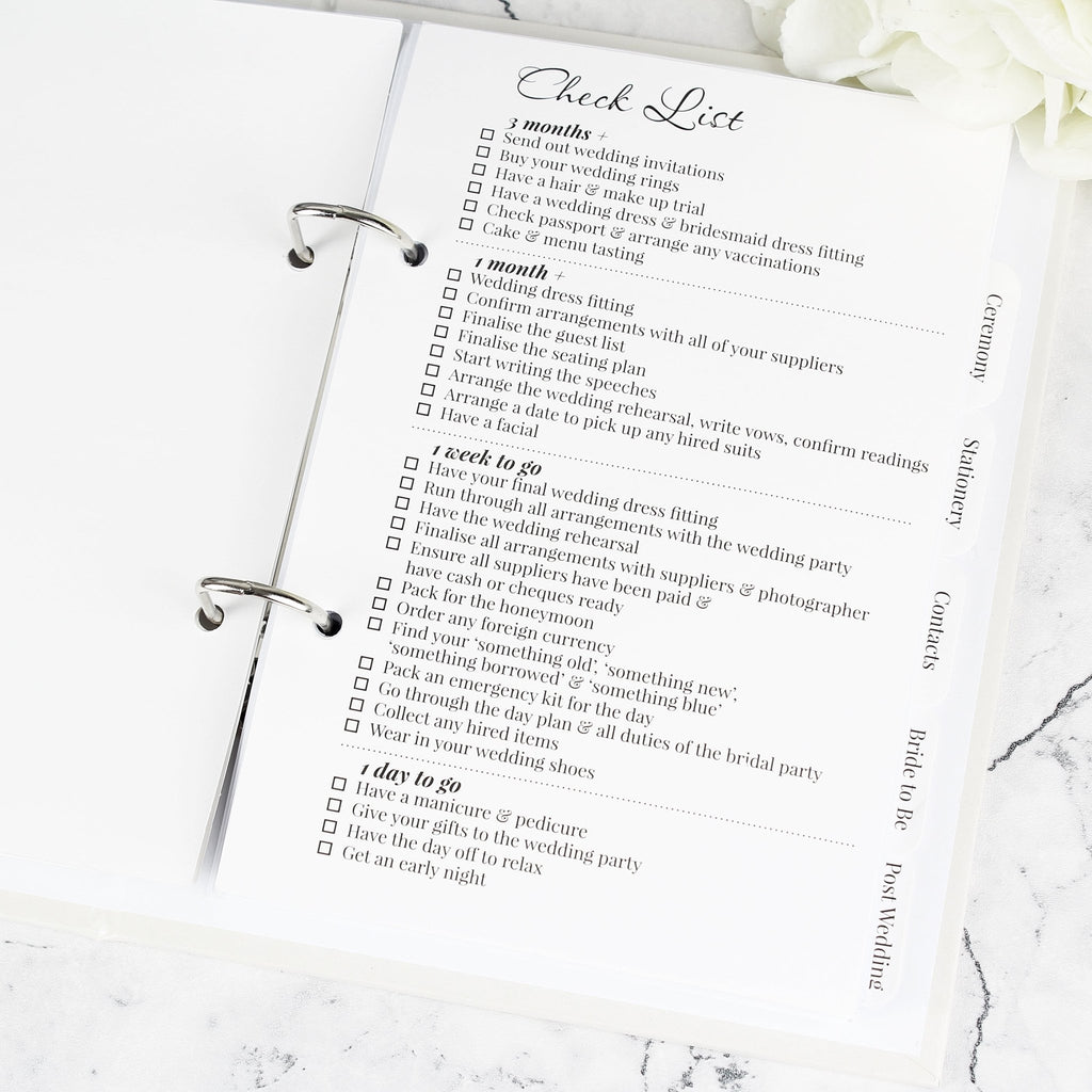 Personalised Floral Watercolour Wedding Planner | Inspired Creative Gifts | UK Supplier