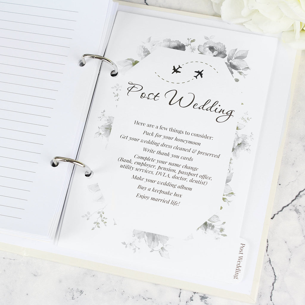Personalised Floral Watercolour Wedding Planner | Inspired Creative Gifts | UK Supplier