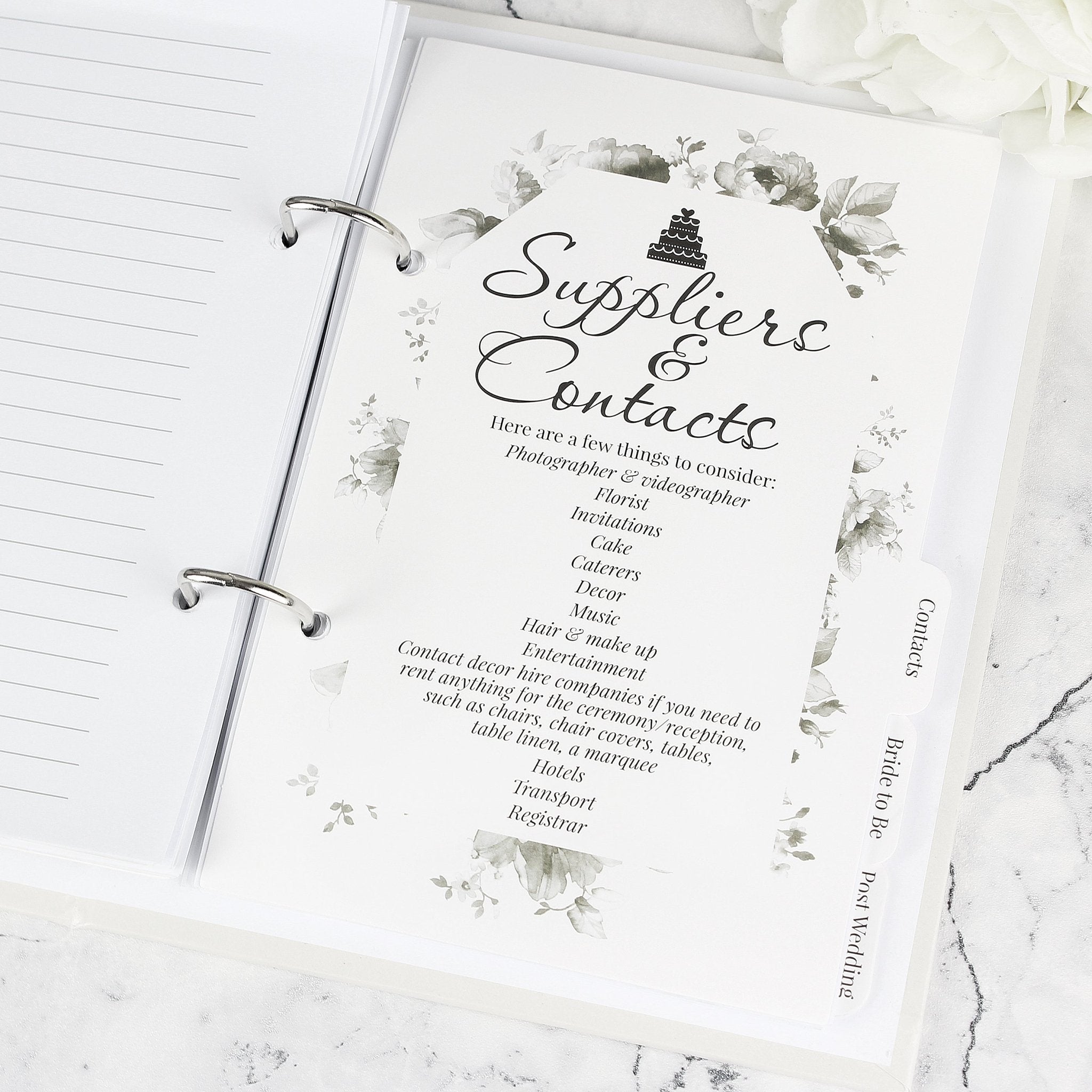 Personalised Floral Watercolour Wedding Planner | Inspired Creative Gifts | UK Supplier