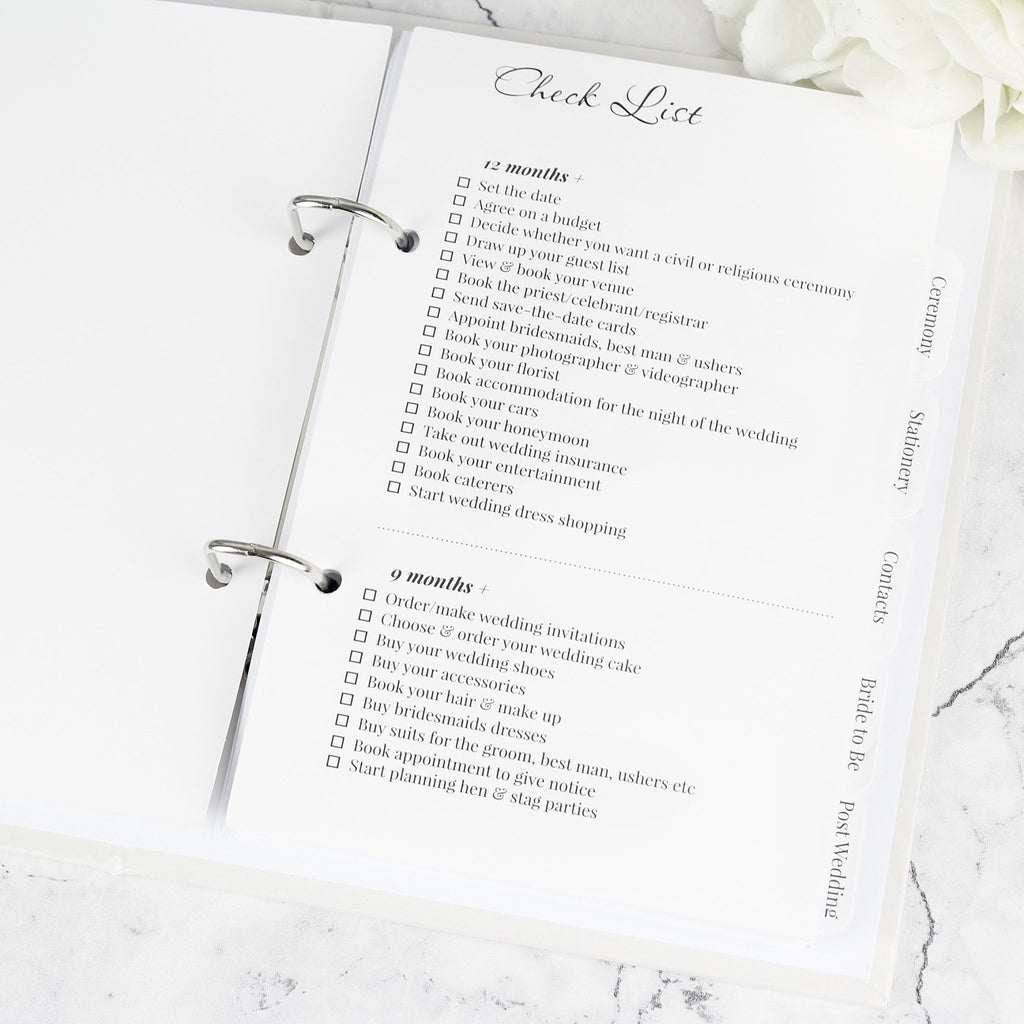 Personalised Floral Watercolour Wedding Planner | Inspired Creative Gifts | UK Supplier