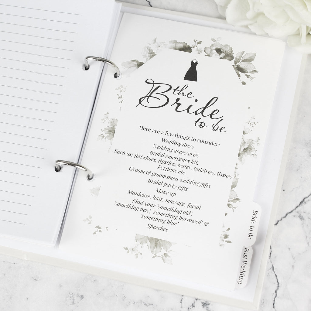Personalised Floral Watercolour Wedding Planner | Inspired Creative Gifts | UK Supplier