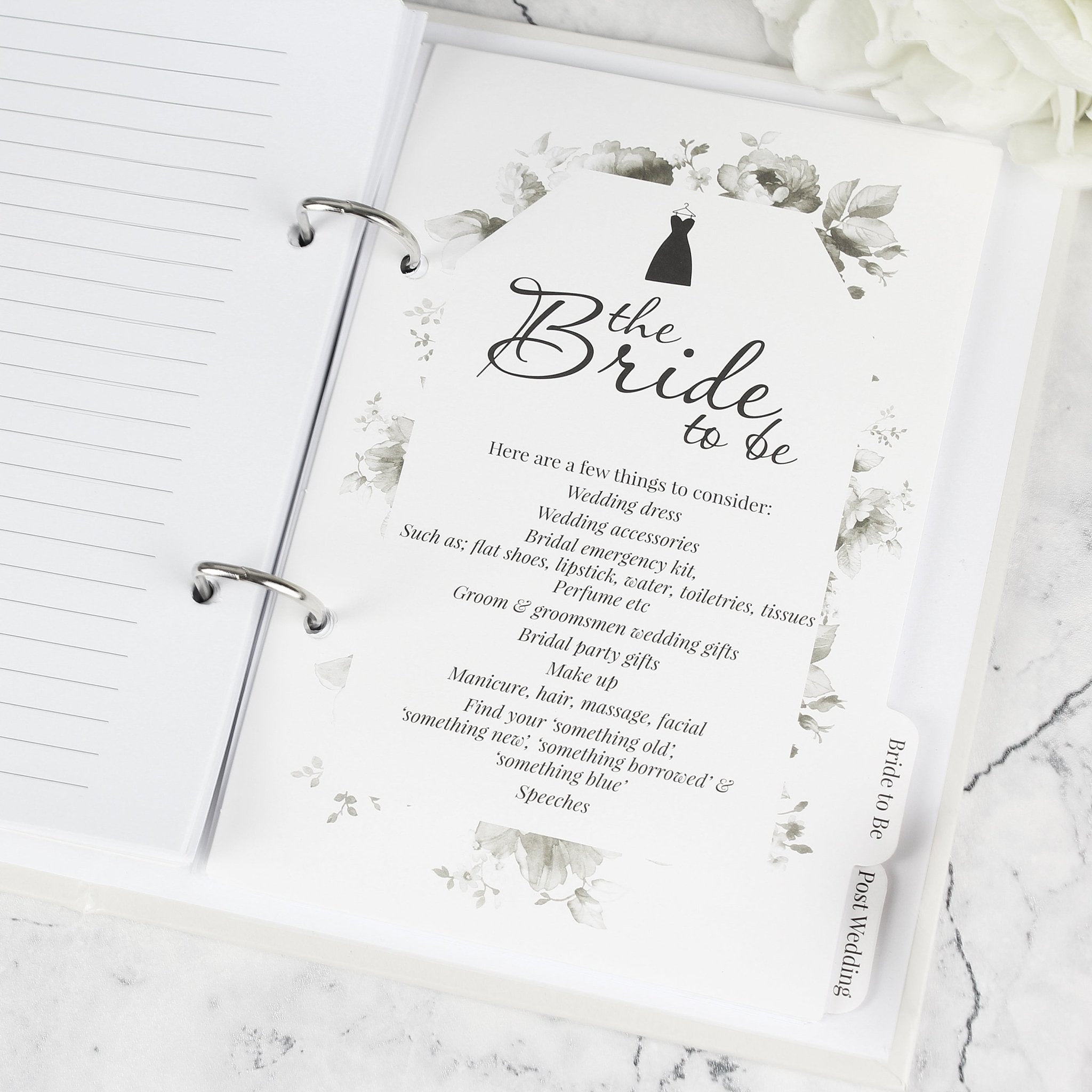 Personalised Floral Watercolour Wedding Planner | Inspired Creative Gifts | UK Supplier