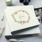 Personalised Floral Wreath Square Photo Album | Inspired Creative Gifts | UK Supplier