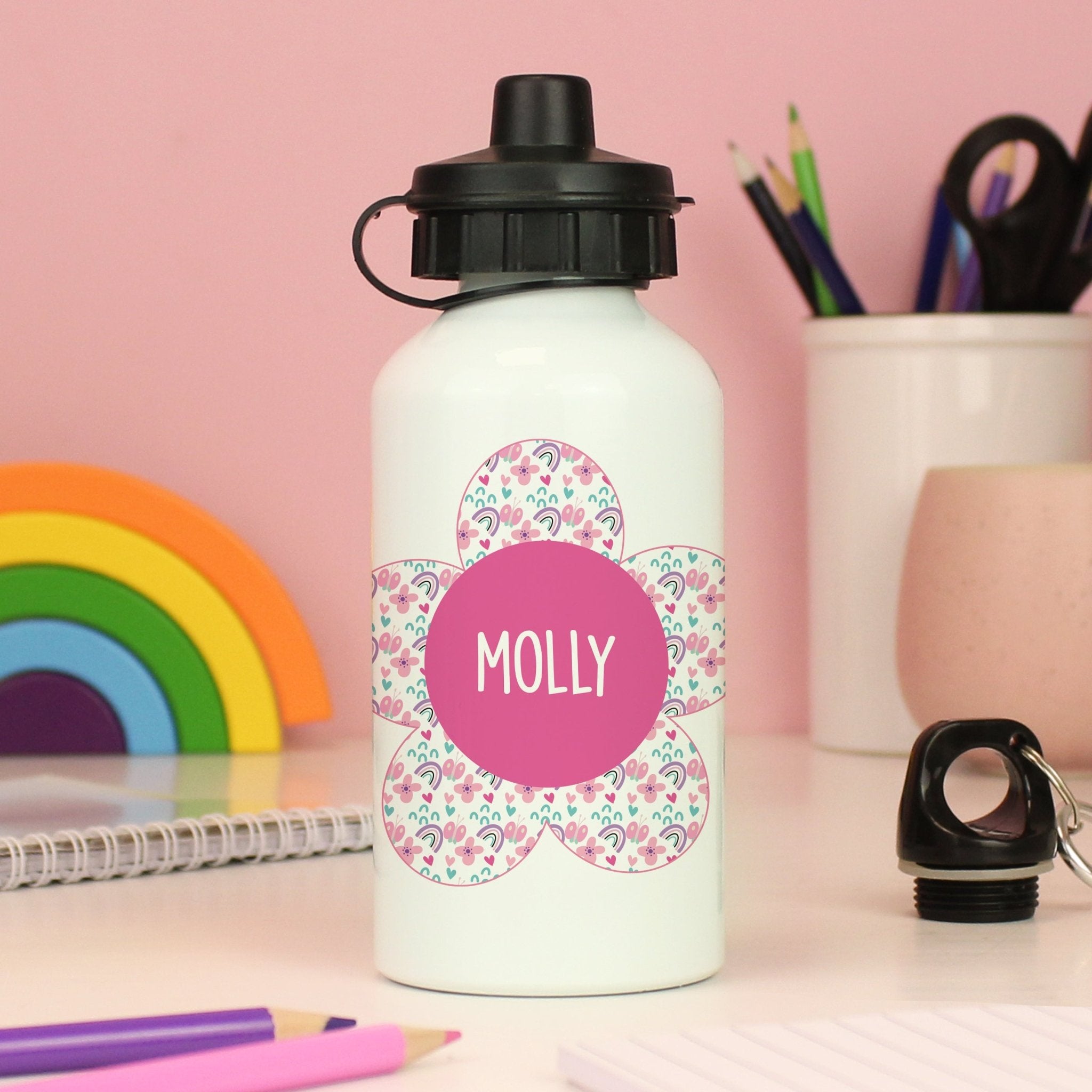 Personalised Flower Drinks Bottle | Inspired Creative Gifts | UK Supplier