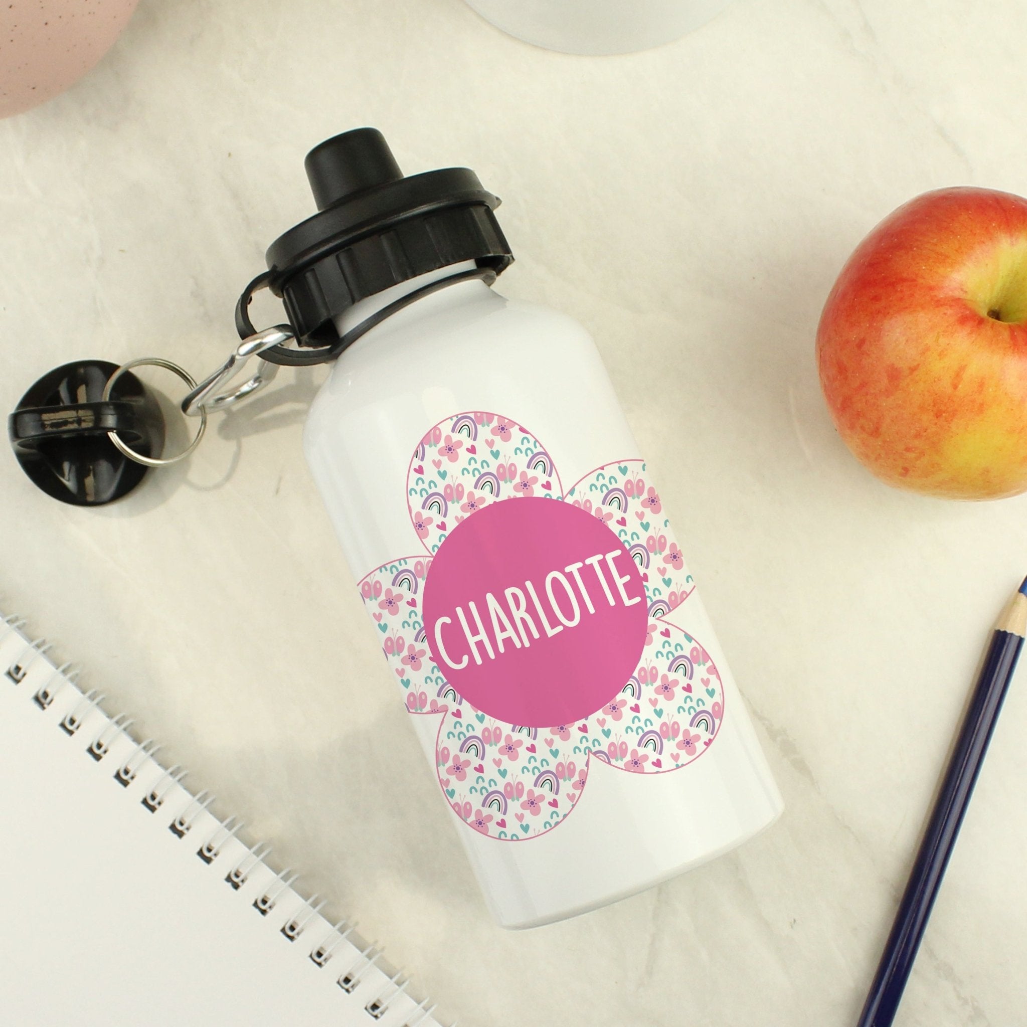 Personalised Flower Drinks Bottle | Inspired Creative Gifts | UK Supplier