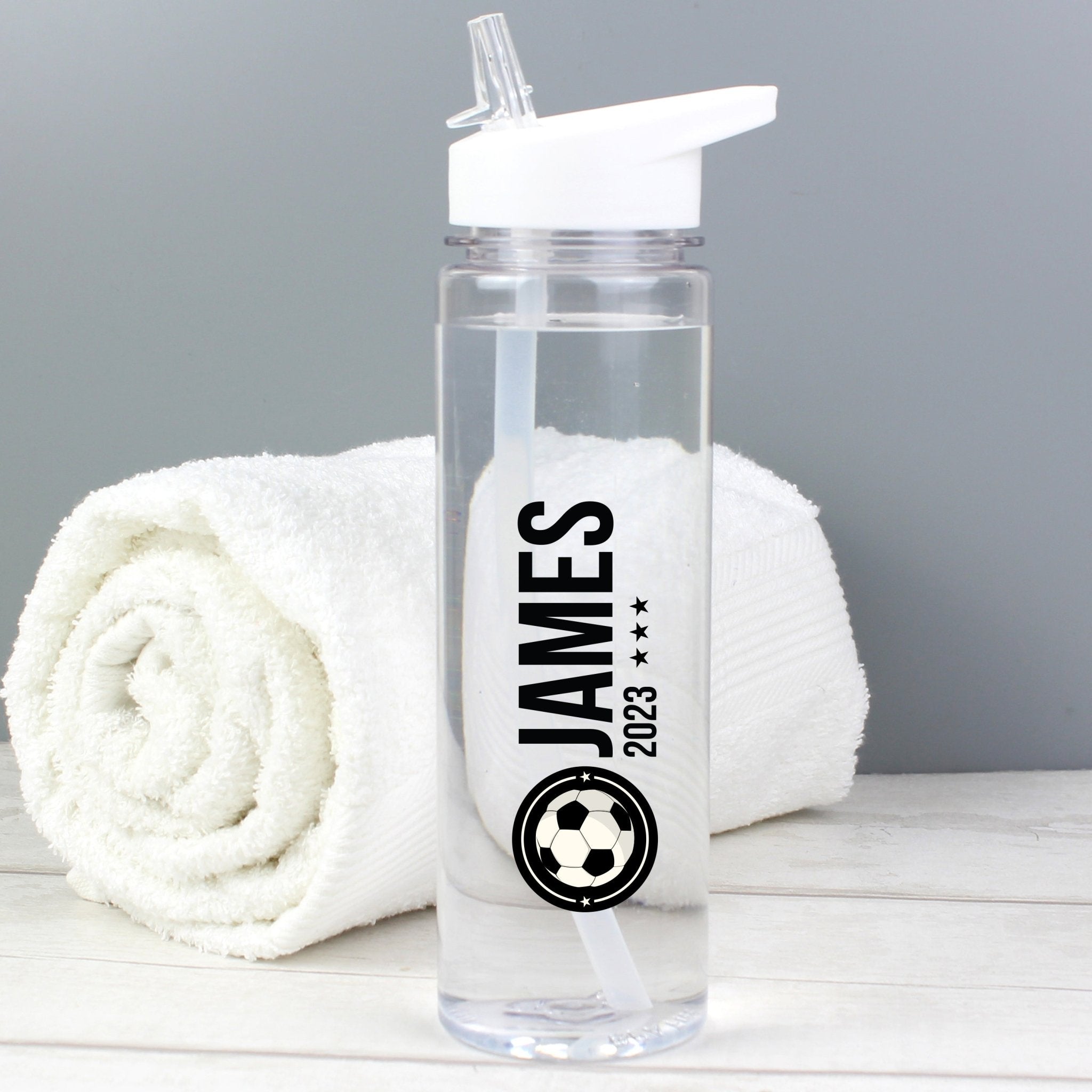 Personalised Football Badge Water Bottle | Inspired Creative Gifts | UK Supplier