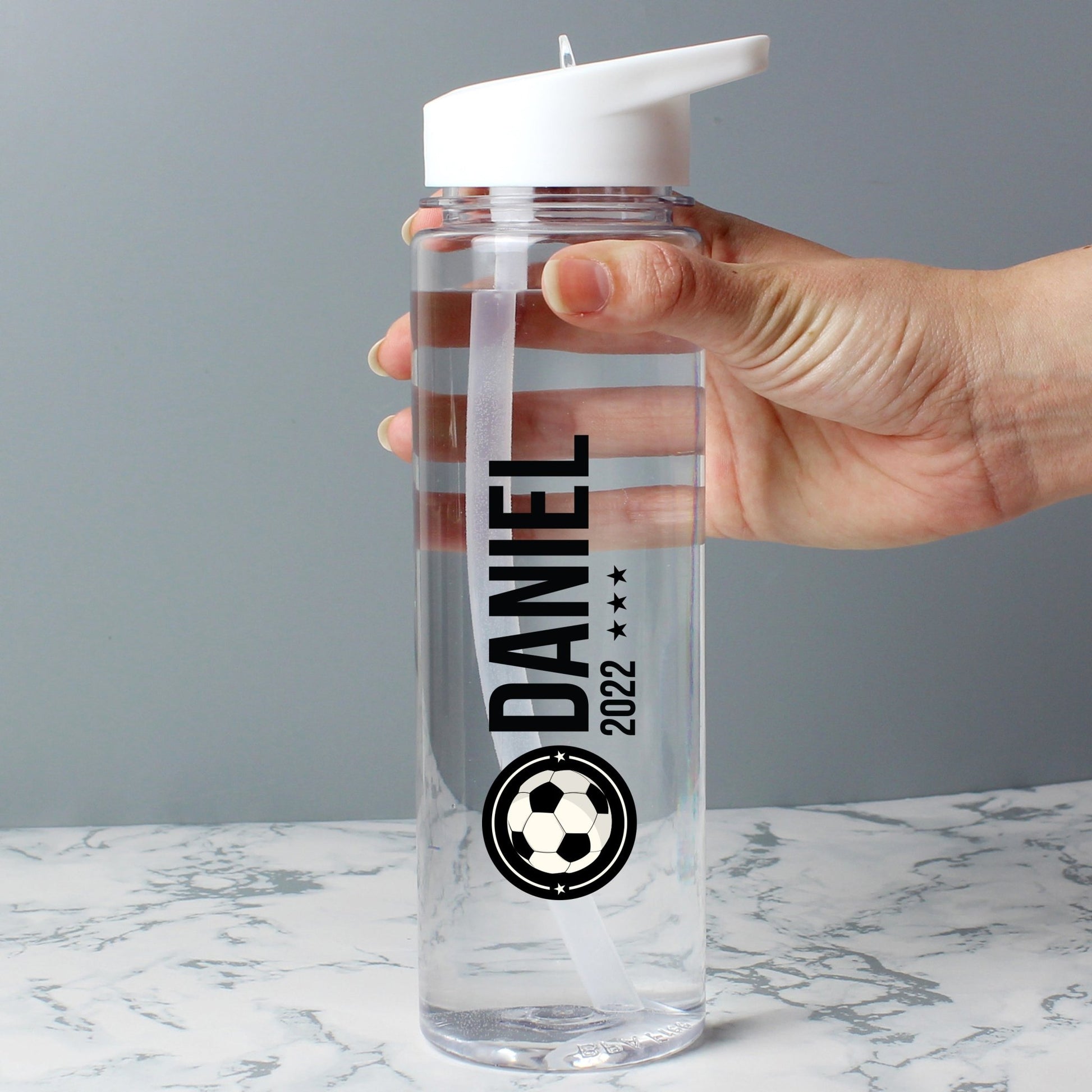 Personalised Football Badge Water Bottle | Inspired Creative Gifts