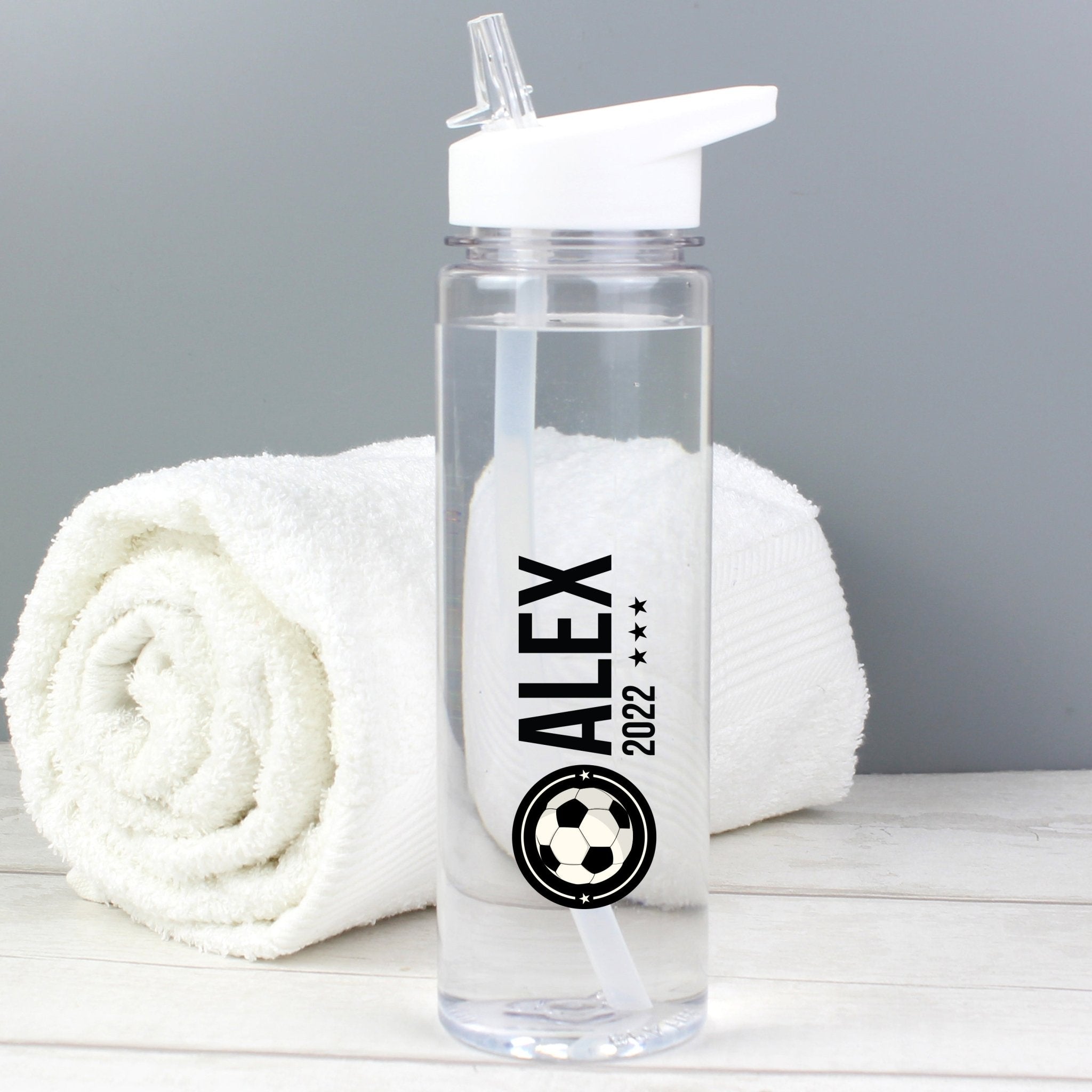 Personalised Football Badge Water Bottle | Inspired Creative Gifts | UK Supplier