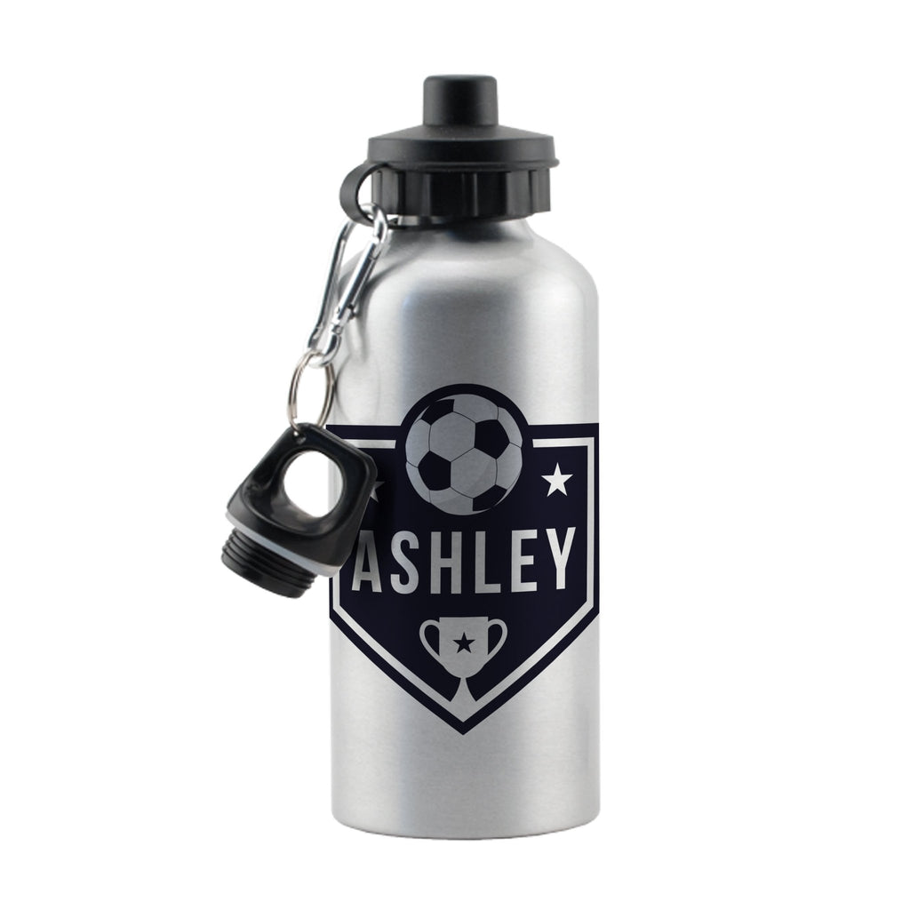 Personalised Football Silver Drinks Bottle | Inspired Creative Gifts