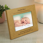 Personalised Formal 6x4 Landscape Oak Finish Photo Frame | Inspired Creative Gifts | UK Supplier