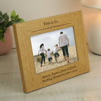 Personalised Formal 6x4 Landscape Oak Finish Photo Frame | Inspired Creative Gifts | UK Supplier