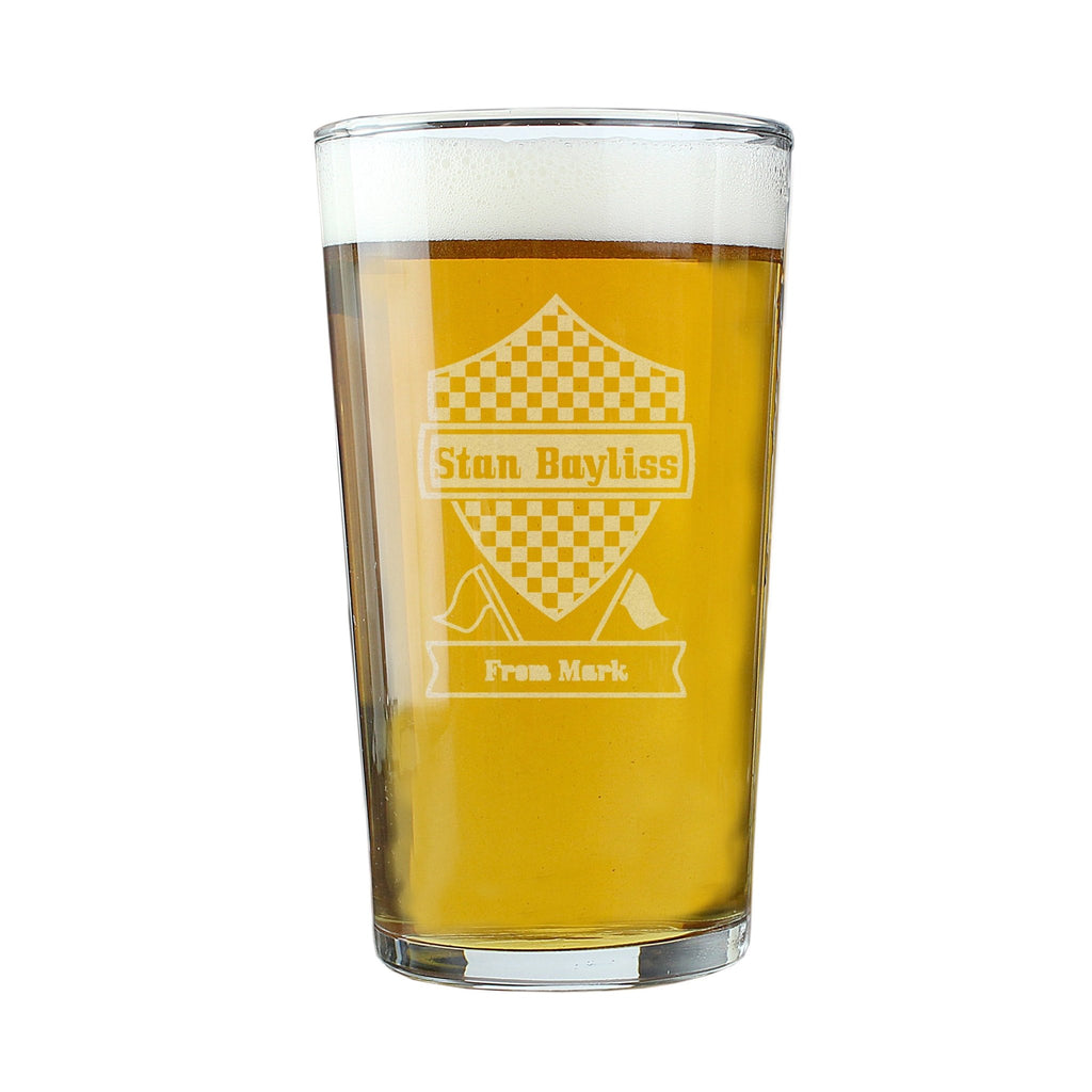 Personalised Formula 1 Pint Glass | Inspired Creative Gifts | UK Supplier