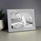 Personalised Free Text 5 x 7 Landscape Silver Photo Frame | Inspired Creative Gifts | UK Supplier