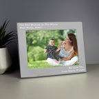 Personalised Free Text 5 x 7 Landscape Silver Photo Frame | Inspired Creative Gifts | UK Supplier