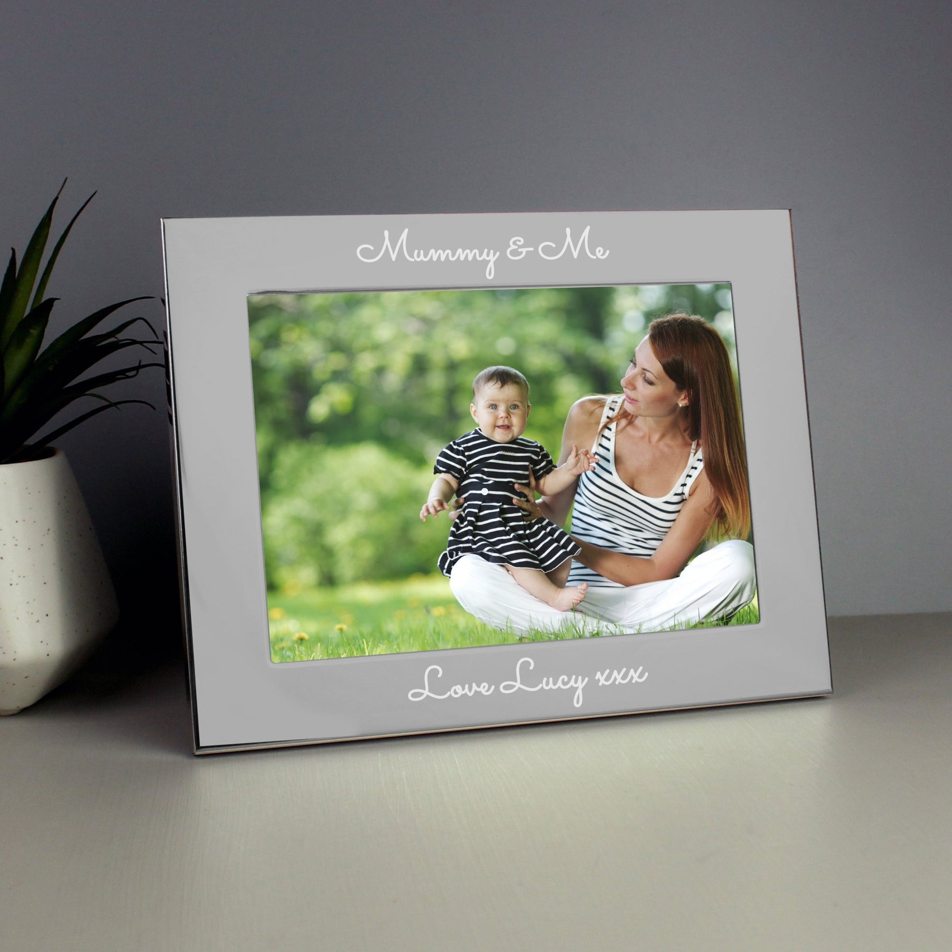 Personalised Free Text 5 x 7 Silver Photo Frame | Inspired Creative Gifts | UK Supplier