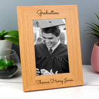 Personalised Free Text 6x4 Portrait Wooden Photo Frame | Inspired Creative Gifts | UK Supplier
