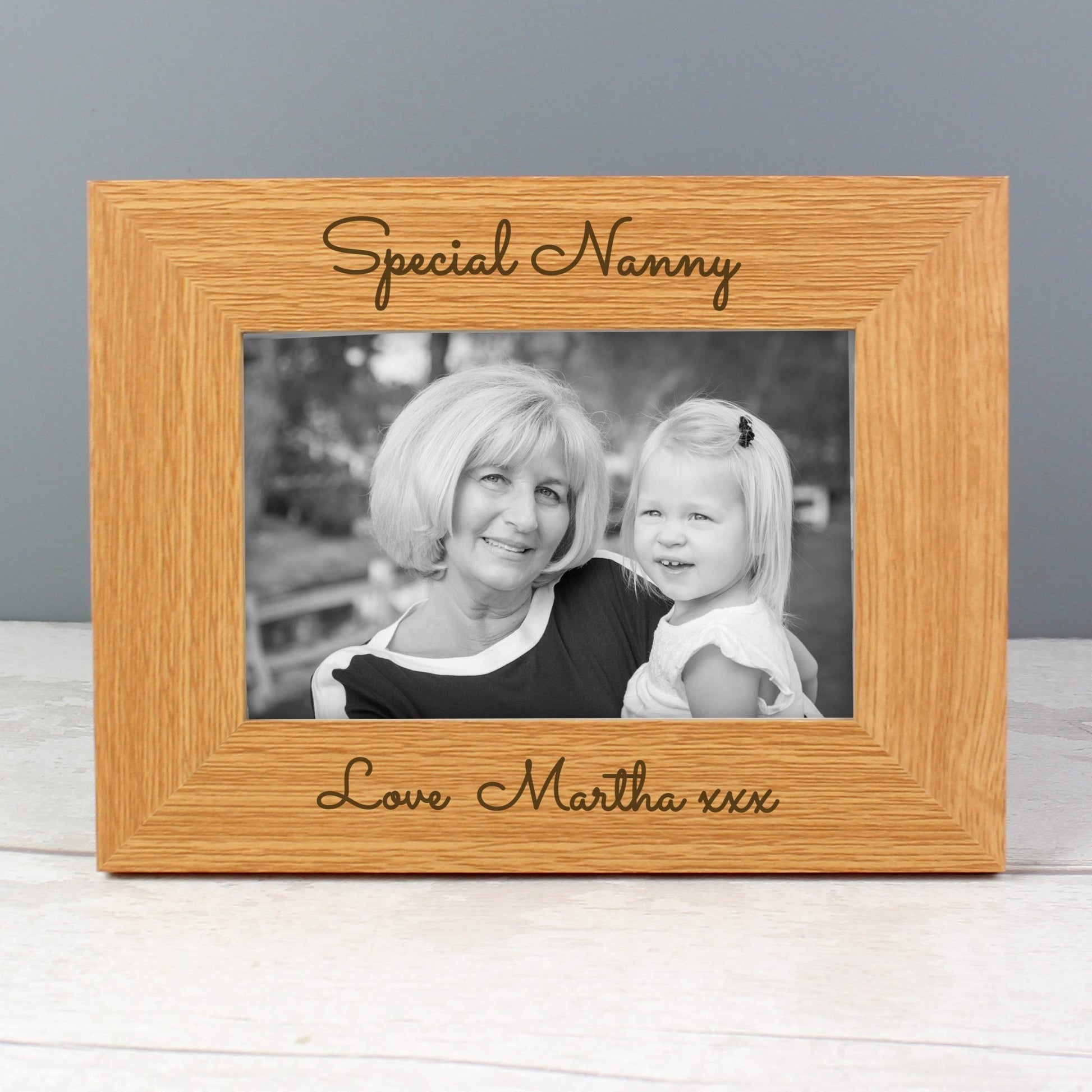 Personalised Free Text 6x4 Wooden Photo Frame | Inspired Creative Gifts | UK Supplier