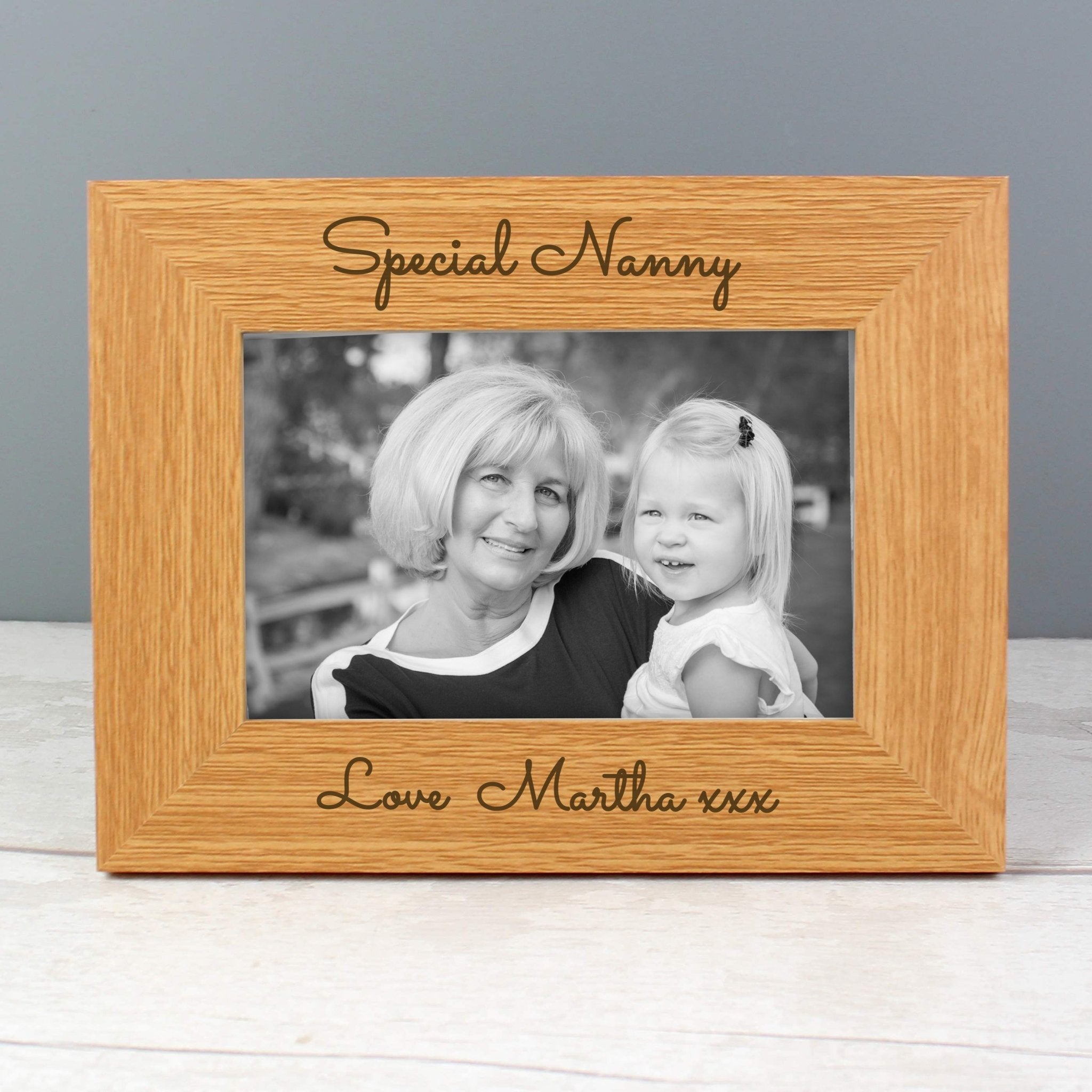 Personalised Free Text 6x4 Wooden Photo Frame | Inspired Creative Gifts | UK Supplier