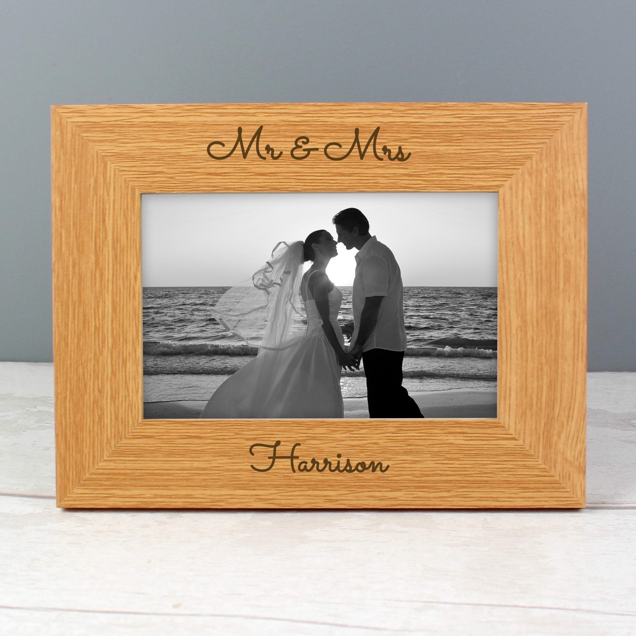 Personalised Free Text 6x4 Wooden Photo Frame | Inspired Creative Gifts | UK Supplier