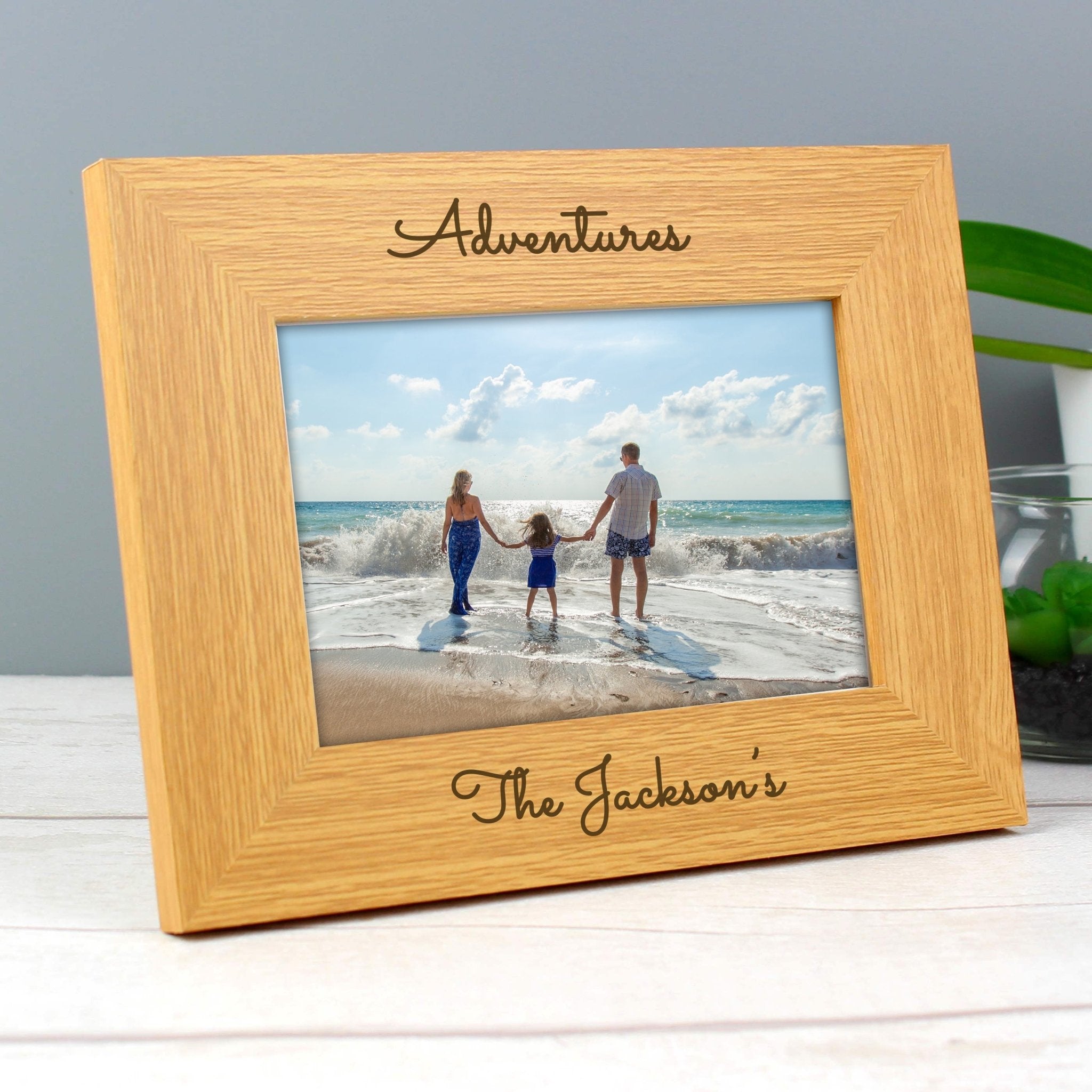Personalised Free Text 6x4 Wooden Photo Frame | Inspired Creative Gifts | UK Supplier
