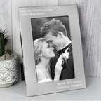Personalised Free Text 7 x 5 Silver Photo Frame | Inspired Creative Gifts | UK Supplier