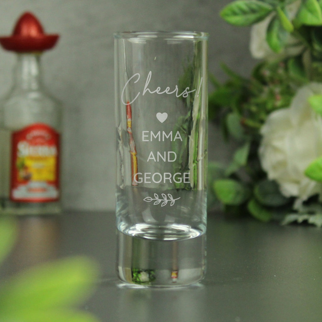 Personalised Free Text Botanical Shot Glass | Inspired Creative Gifts | UK Supplier