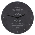 Personalised Free Text Botanical Slate Clock | Inspired Creative Gifts | UK Supplier