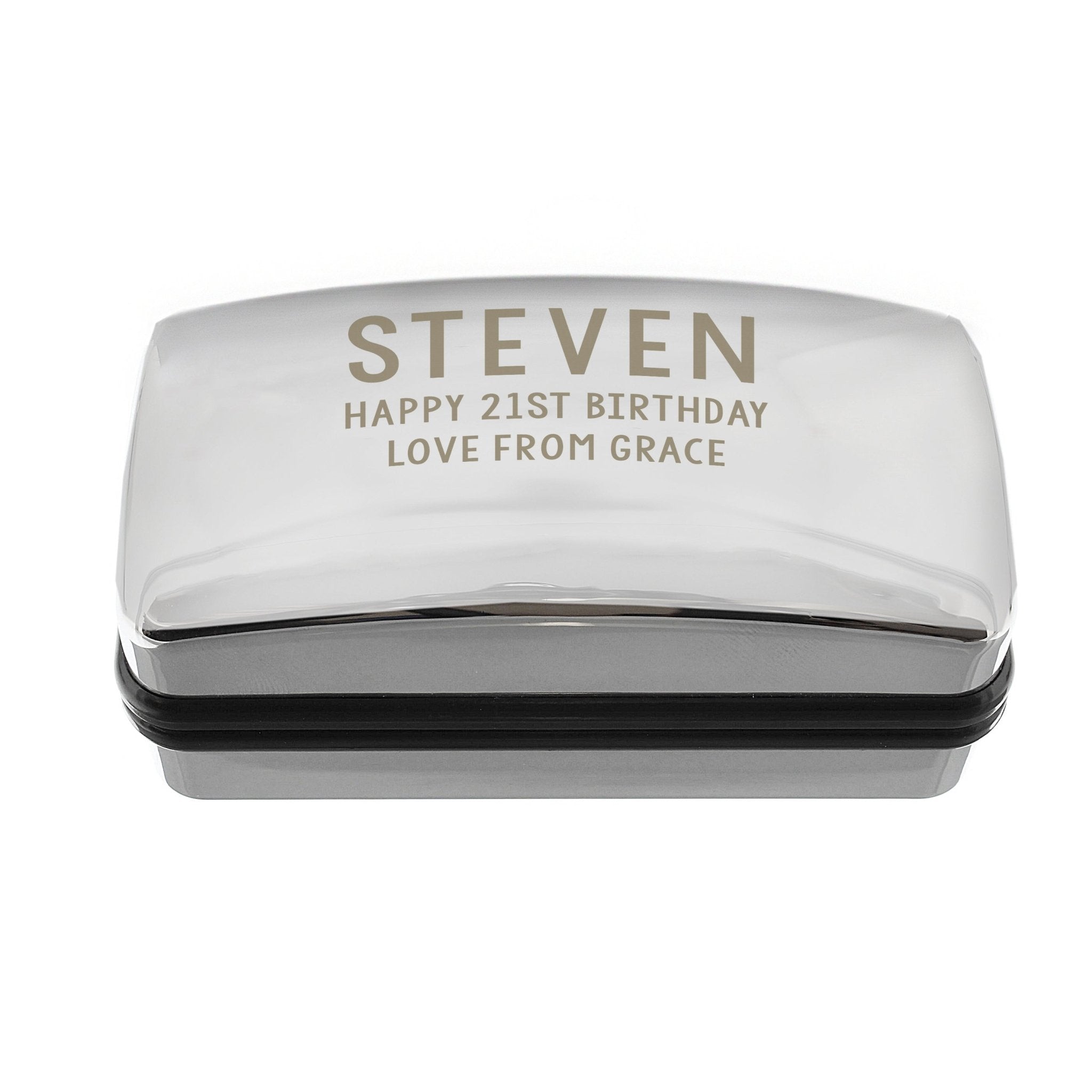 Personalised Free Text Cufflink Box | Inspired Creative Gifts | UK Supplier
