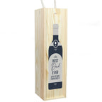 Personalised Free Text Grey Wooden Wine Bottle Box | Inspired Creative Gifts | UK Supplier