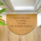 Personalised Free Text Half Moon Indoor Doormat | Inspired Creative Gifts | UK Supplier