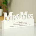 Personalised Free Text Heart Wooden Mr & Mrs Ornament | Inspired Creative Gifts | UK Supplier