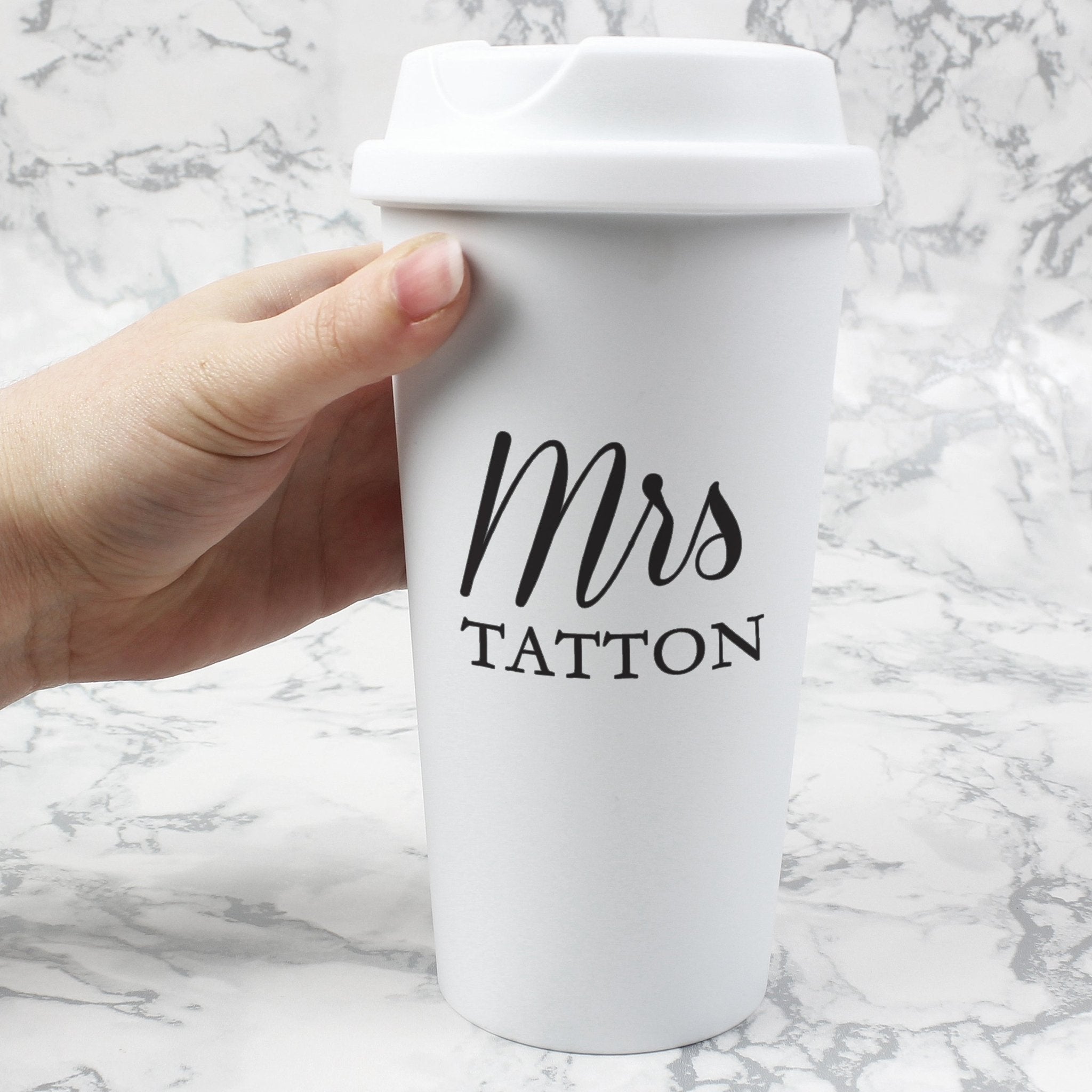 Personalised Free Text Insulated Reusable Eco Travel Cup | Inspired Creative Gifts | UK Supplier