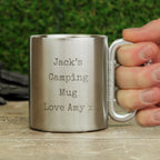 Personalised Free Text Metal Mug | Inspired Creative Gifts | UK Supplier