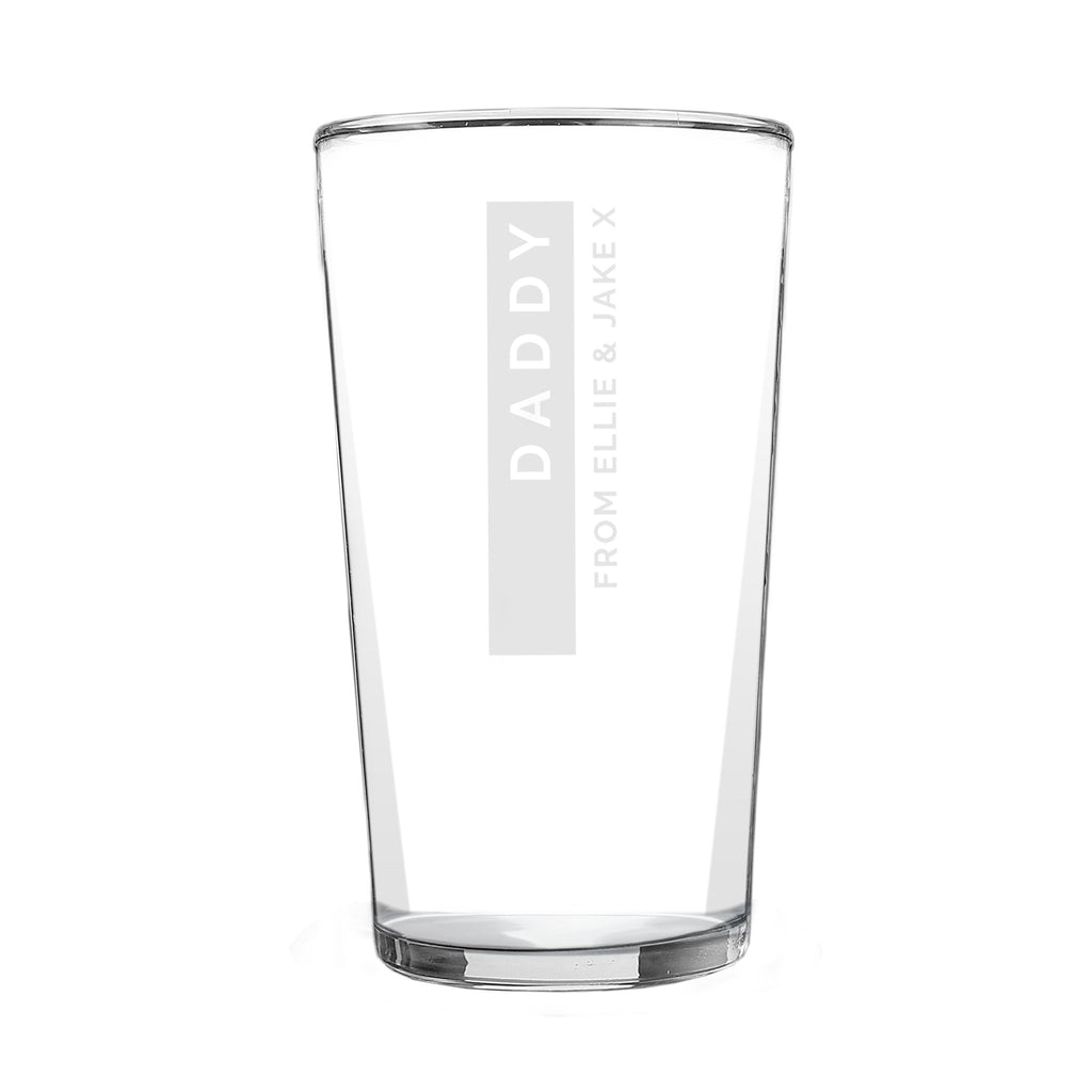 Personalised Free Text Pint Glass | Inspired Creative Gifts | UK Supplier