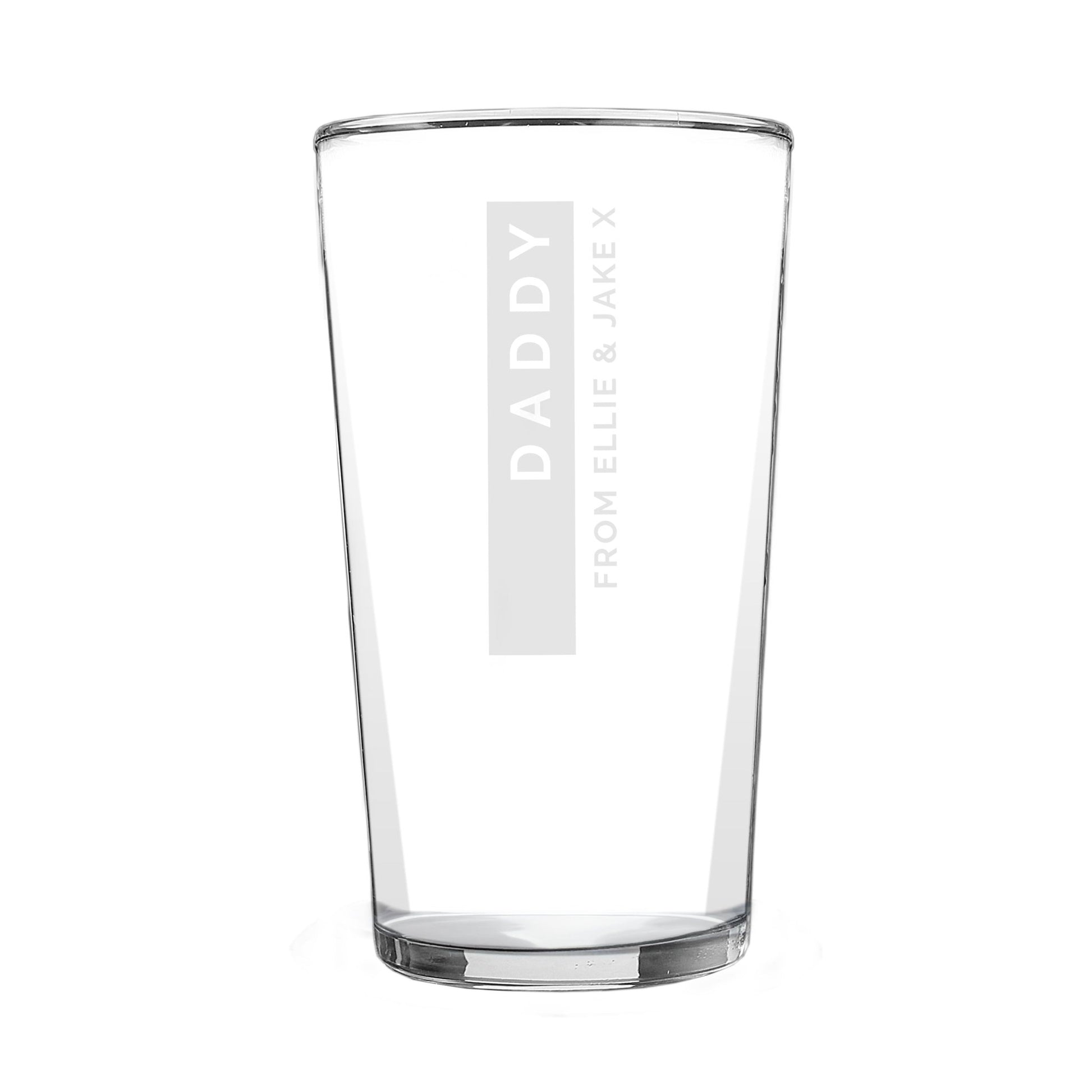 Personalised Free Text Pint Glass | Inspired Creative Gifts | UK Supplier