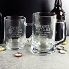 Personalised Free Text Pint Stern Tankard | Inspired Creative Gifts | UK Supplier