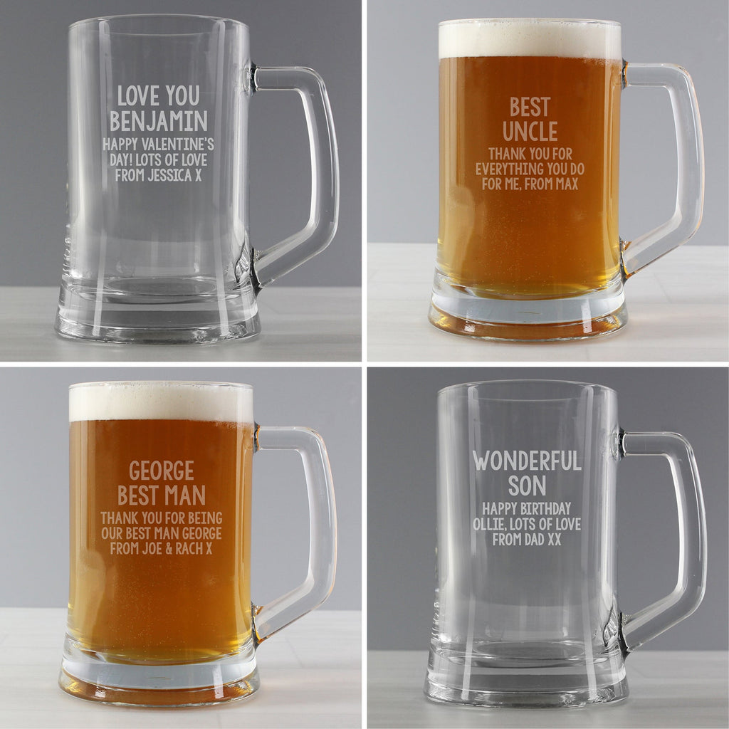 Personalised Free Text Pint Stern Tankard | Inspired Creative Gifts | UK Supplier