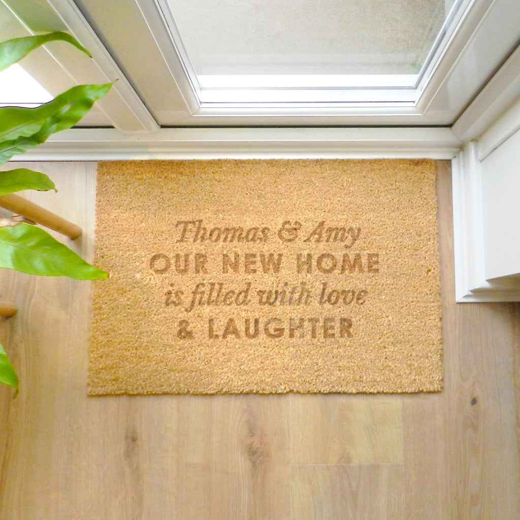 Personalised Free Text Rectangle Indoor Doormat | Inspired Creative Gifts | UK Supplier
