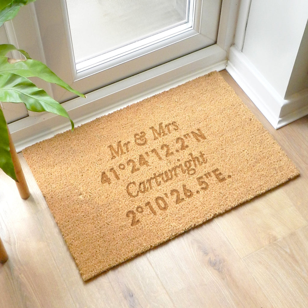 Personalised Free Text Rectangle Indoor Doormat | Inspired Creative Gifts | UK Supplier