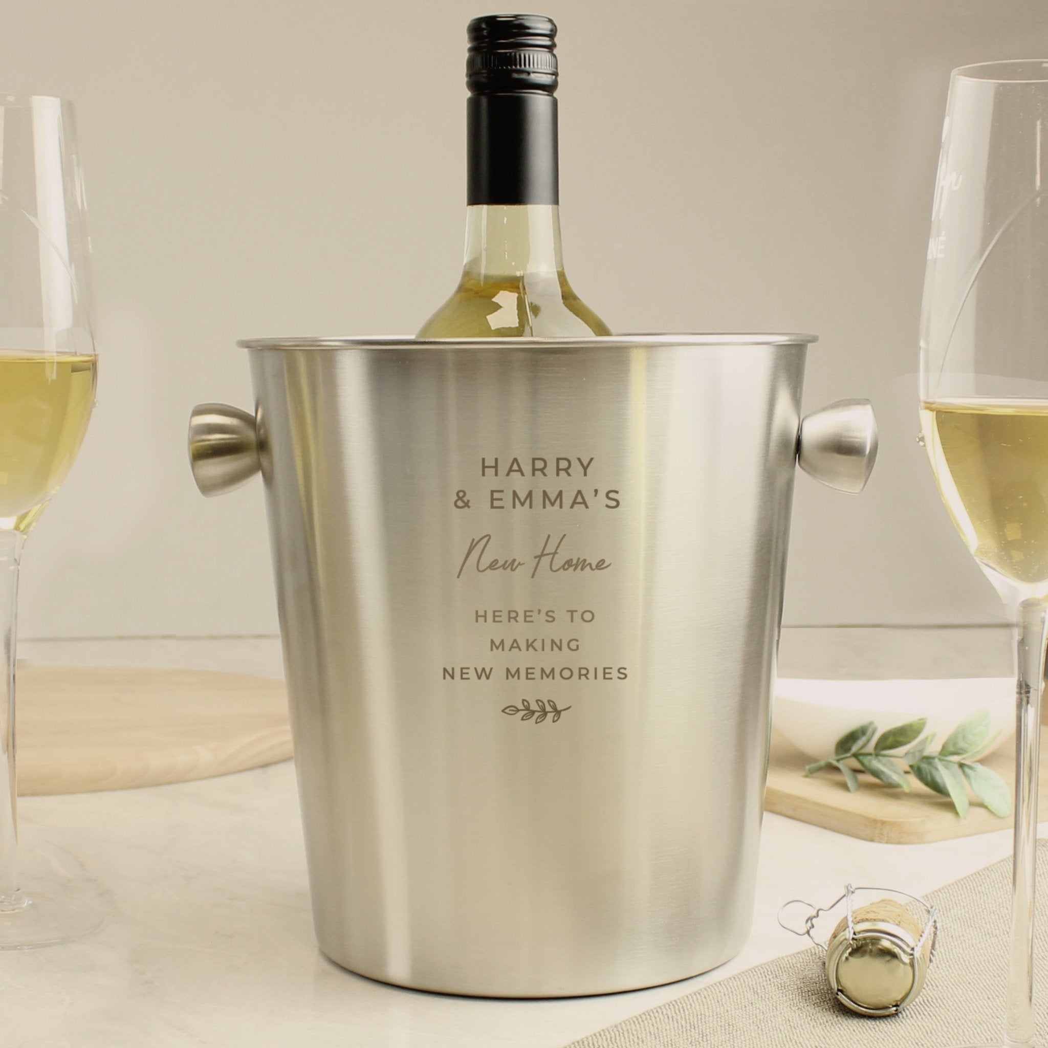 Personalised Free Text Stainless Steel Ice Bucket | Inspired Creative Gifts | UK Supplier