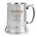 Personalised Free Text Stainless Steel Tankard | Inspired Creative Gifts | UK Supplier