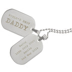 Personalised Free Text Steel Double Dog Tag Necklace | Inspired Creative Gifts | UK Supplier