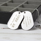 Personalised Free Text Steel Double Dog Tag Necklace | Inspired Creative Gifts | UK Supplier